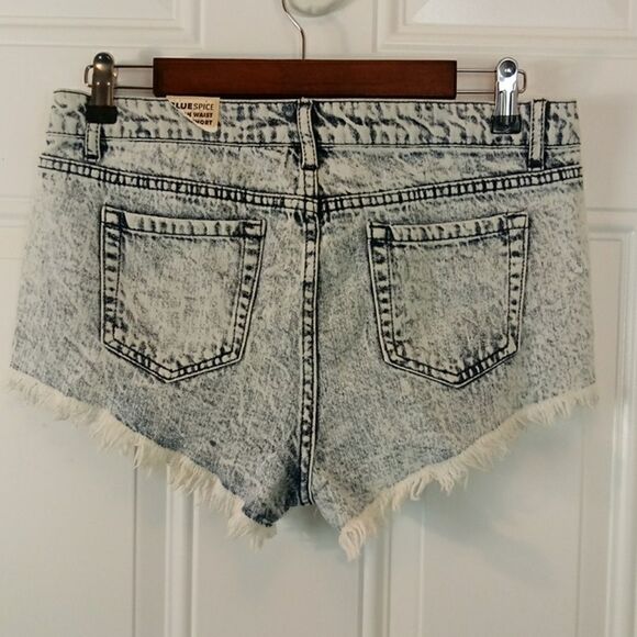 Blue spice high waist Jean booty shorts - Picture 6 of 8